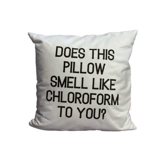 NEW novelty throw pillow 18x18 inches pillowcase & insert included horror crime - Picture 1 of 2